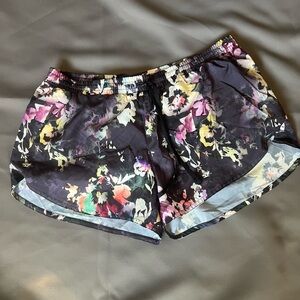 Old Navy Women's Athletic Shorts - Black with Floral Print